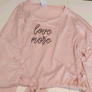 Tie front pajama shirt